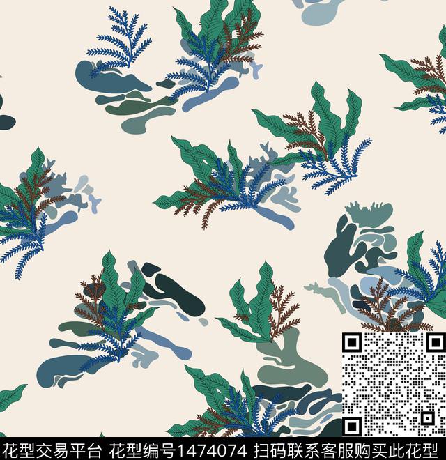 连衣裙女装花卉数码印花华亿平台下载（图片编号: 1474074） - 瓦栏（Walan）