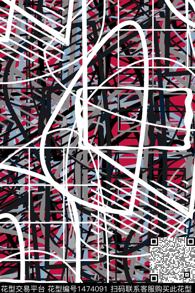 抽象男装户外家居服传统印花华亿平台下载（图片编号: 1474091） - 瓦栏（Walan）