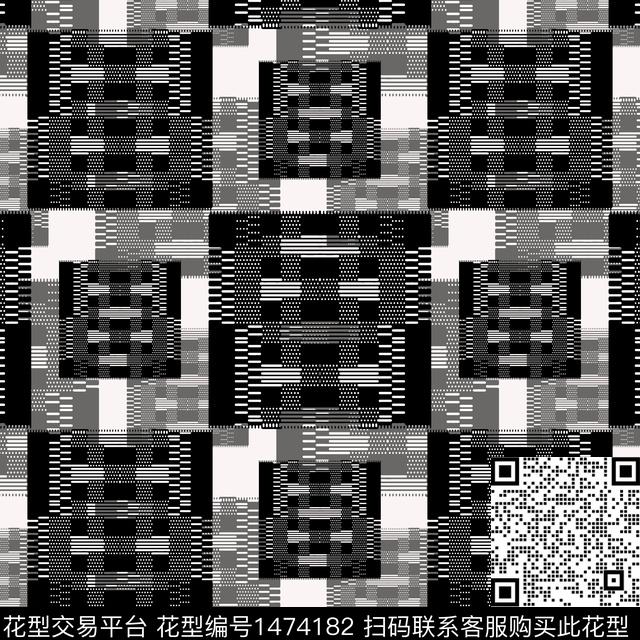 格子几何棋盘格纹传统印花华亿平台下载（图片编号: 1474182） - 瓦栏（Walan）