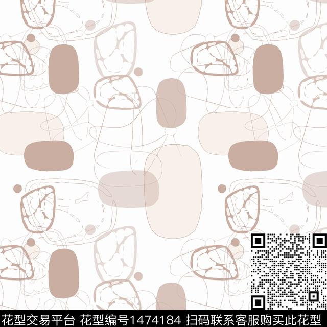 几何抽象男装大牌风传统印花华亿平台下载（图片编号: 1474184） - 瓦栏（Walan）