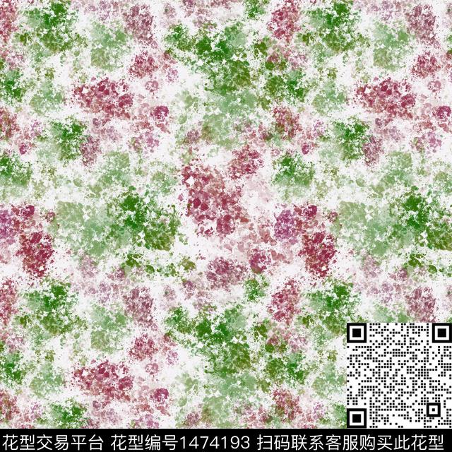 抽象花卉扎染华亿平台花卉数码印花华亿平台下载（图片编号: 1474193） - 瓦栏（Walan）