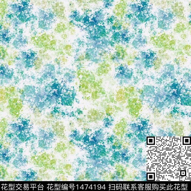 抽象花卉扎染华亿平台花卉数码印花华亿平台下载（图片编号: 1474194） - 瓦栏（Walan）