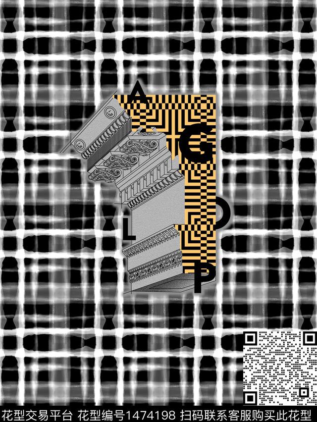 字母VERSACE大牌男装数码印花华亿平台下载（图片编号: 1474198） - 瓦栏（Walan）