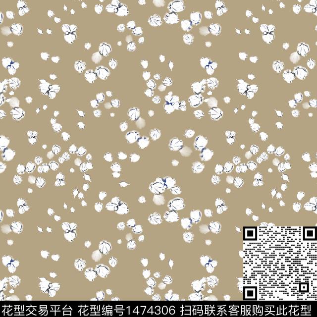 抽象花卉花卉抽象男装传统印花华亿平台下载（图片编号: 1474306） - 瓦栏（Walan）