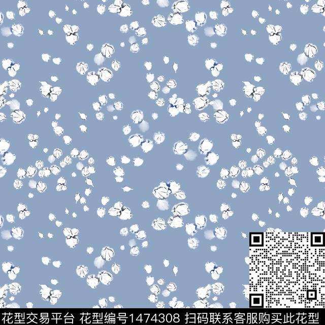 抽象花卉花卉抽象男装传统印花华亿平台下载（图片编号: 1474308） - 瓦栏（Walan）