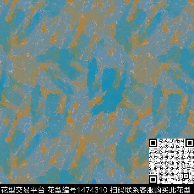 抽象男装肌理图案水彩笔触数码印花华亿平台下载（图片编号: 1474310） - 瓦栏（Walan）