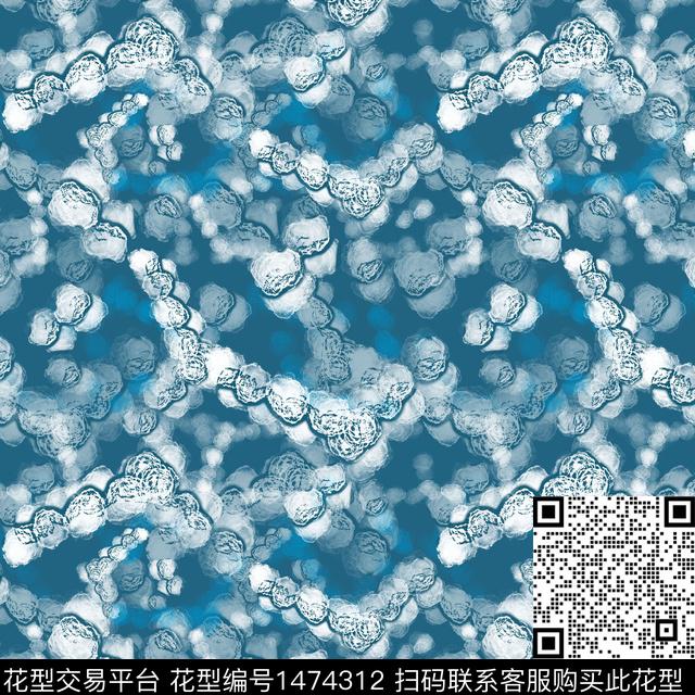 笔触抽象男装肌理图案数码印花华亿平台下载（图片编号: 1474312） - 瓦栏（Walan）