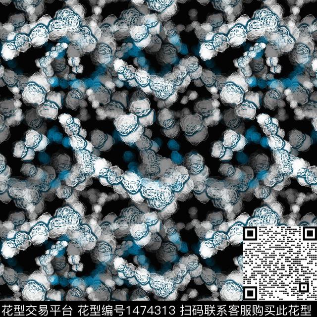 笔触抽象男装肌理图案数码印花华亿平台下载（图片编号: 1474313） - 瓦栏（Walan）