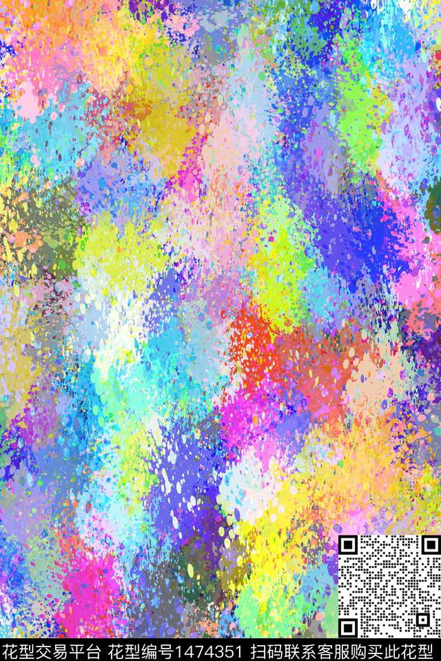 抽象男装户外家居服数码印花华亿平台下载（图片编号: 1474351） - 瓦栏（Walan）