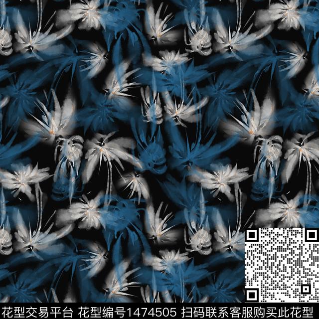 抽象花卉花卉小碎花数码印花华亿平台下载（图片编号: 1474505） - 瓦栏（Walan）