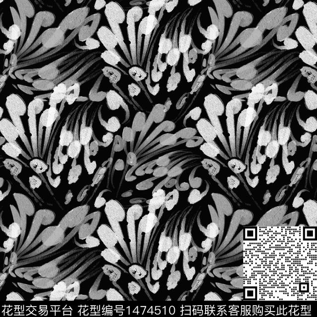 抽象花卉花卉小碎花数码印花华亿平台下载（图片编号: 1474510） - 瓦栏（Walan）
