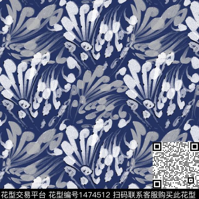 抽象花卉花卉小碎花数码印花华亿平台下载（图片编号: 1474512） - 瓦栏（Walan）