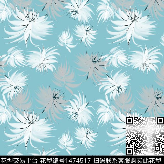 抽象花卉花卉小碎花数码印花华亿平台下载（图片编号: 1474517） - 瓦栏（Walan）