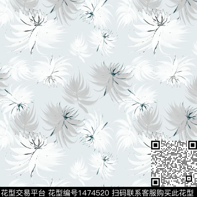 抽象花卉花卉小碎花数码印花华亿平台下载（图片编号: 1474520） - 瓦栏（Walan）