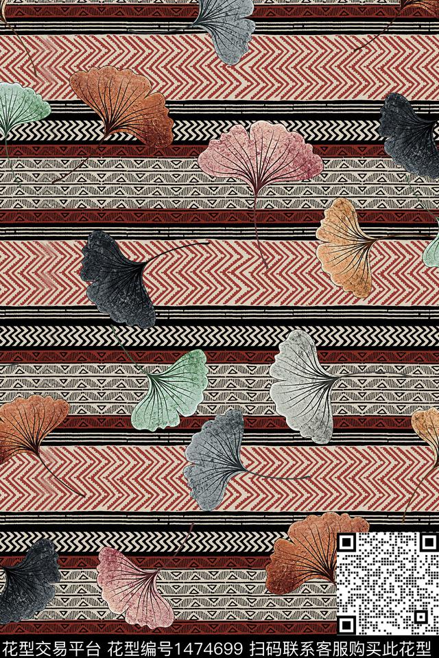 复古真丝小众数码印花华亿平台下载（图片编号: 1474699） - 瓦栏（Walan）