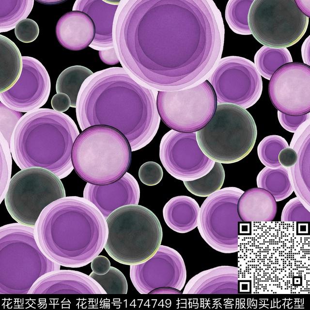 几何少女大牌风数码印花华亿平台下载（图片编号: 1474749） - 瓦栏（Walan）