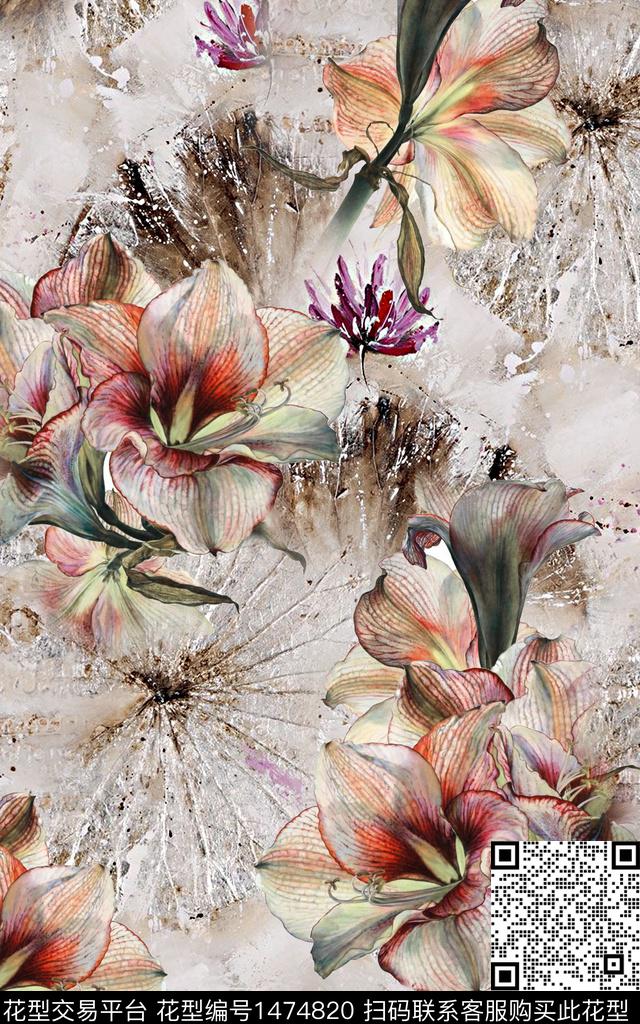 肌理数码华亿平台中国风数码印花华亿平台下载（图片编号: 1474820） - 瓦栏（Walan）