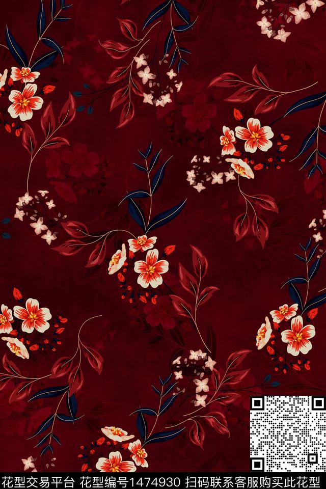 真丝中老年大牌风数码印花华亿平台下载（图片编号: 1474930） - 瓦栏（Walan）