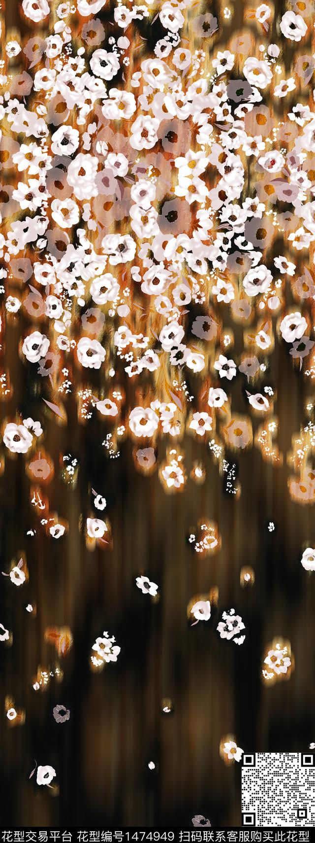 女装定位花花卉大牌风数码印花华亿平台下载（图片编号: 1474949） - 瓦栏（Walan）