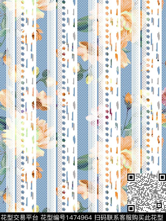 数码华亿平台女装花卉数码印花华亿平台下载（图片编号: 1474964） - 瓦栏（Walan）