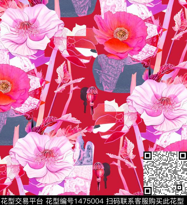 虞美人兰花审数码印花华亿平台下载（图片编号: 1475004） - 瓦栏（Walan）