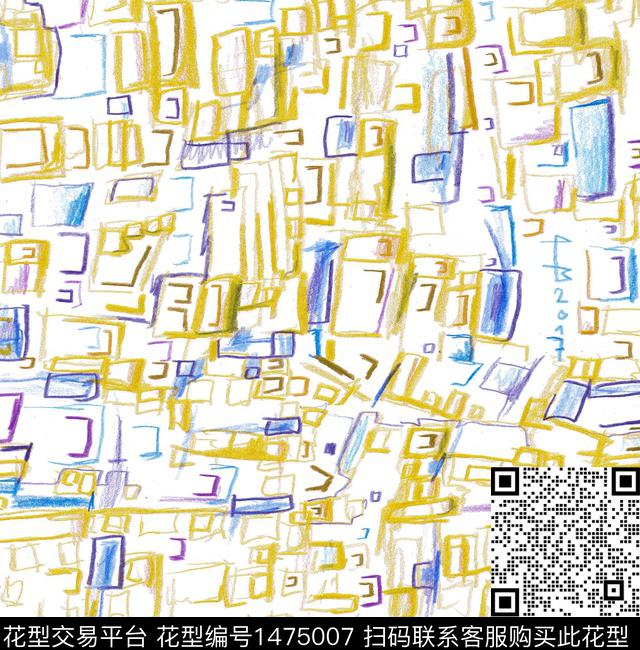 郁金香小碎花几何数码印花华亿平台下载（图片编号: 1475007） - 瓦栏（Walan）