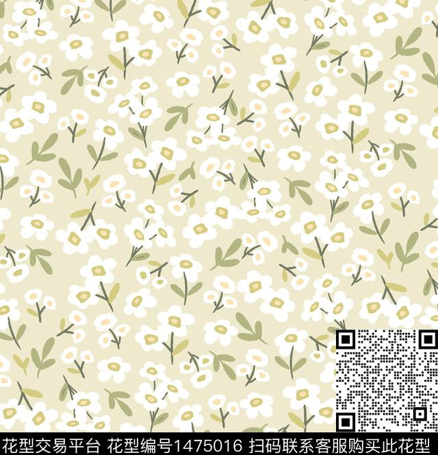 年轻女性小碎花清新淡雅传统印花华亿平台下载（图片编号: 1475016） - 瓦栏（Walan）