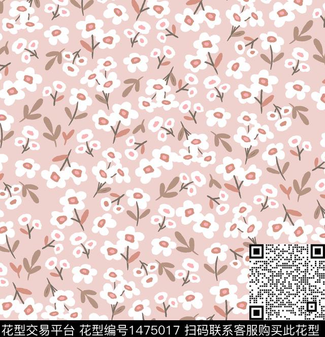 年轻女性小碎花清新淡雅传统印花华亿平台下载（图片编号: 1475017） - 瓦栏（Walan）