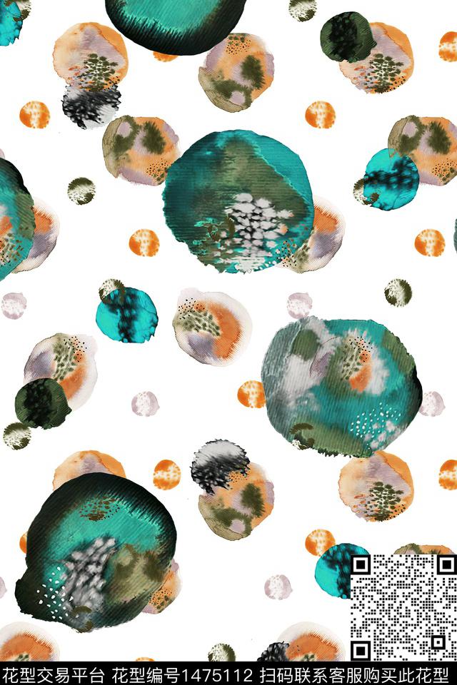 肌理炫彩水彩数码印花华亿平台下载（图片编号: 1475112） - 瓦栏（Walan）