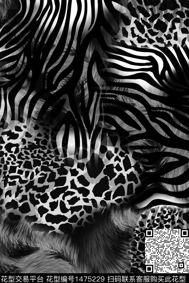 斑马纹理犳纹数码印花华亿平台下载（图片编号: 1475229） - 瓦栏（Walan）