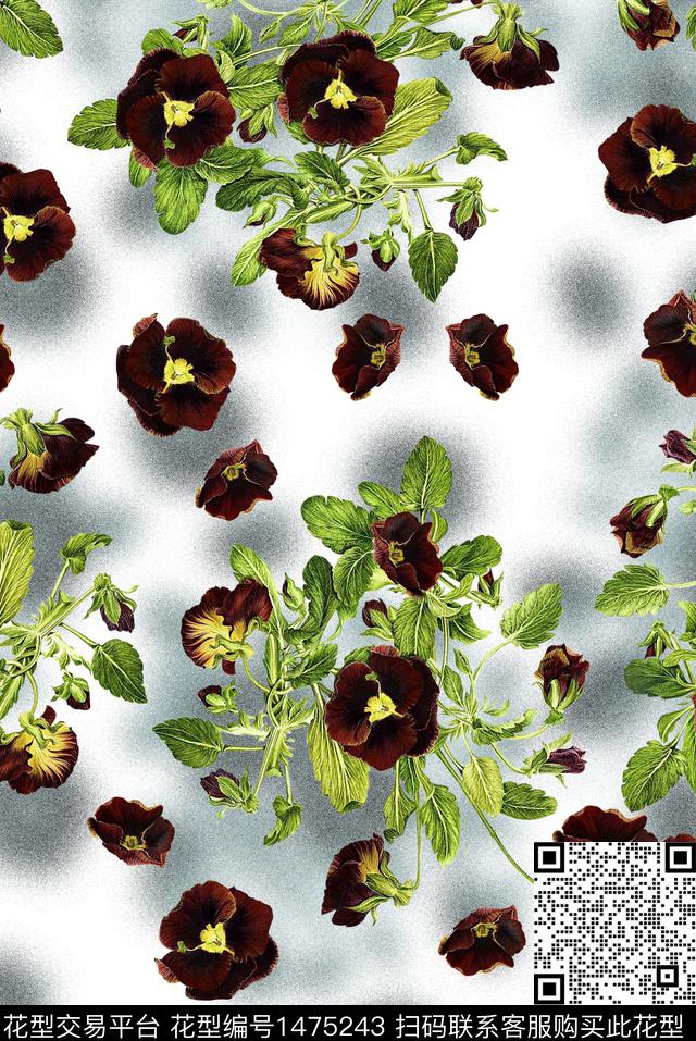 花卉罂粟花数码印花华亿平台下载（图片编号: 1475243） - 瓦栏（Walan）
