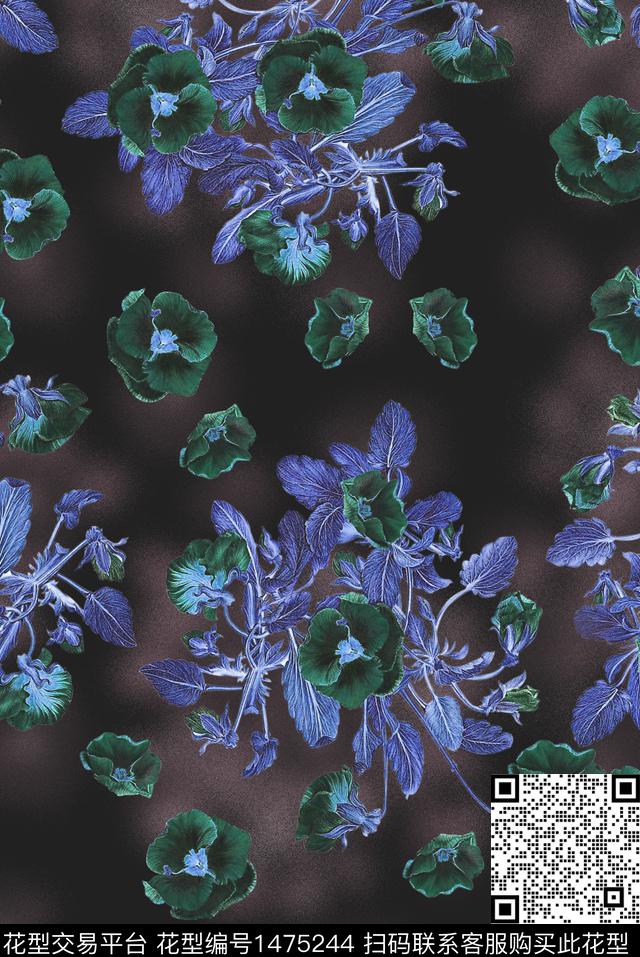 清爽底花卉花卉罂粟花数码印花华亿平台下载（图片编号: 1475244） - 瓦栏（Walan）