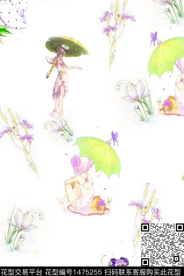 清爽底花卉花卉仙子数码印花华亿平台下载（图片编号: 1475255） - 瓦栏（Walan）