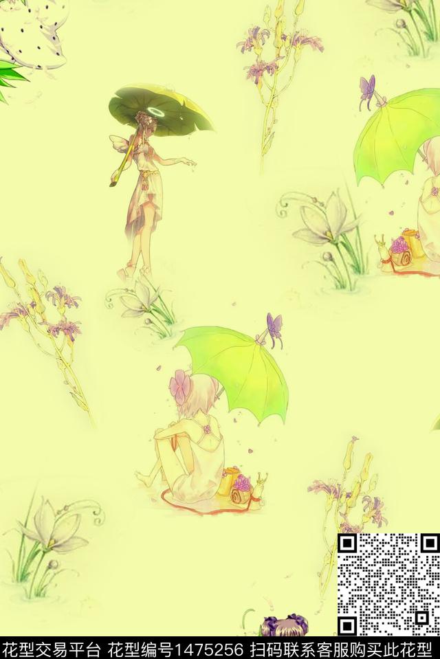 清爽底花卉花卉仙子数码印花华亿平台下载（图片编号: 1475256） - 瓦栏（Walan）