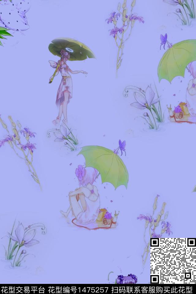 清爽底花卉花卉仙子数码印花华亿平台下载（图片编号: 1475257） - 瓦栏（Walan）
