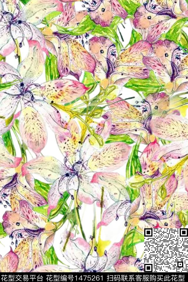 民族风花卉大花数码印花华亿平台下载（图片编号: 1475261） - 瓦栏（Walan）