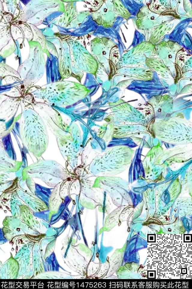 民族风花卉大花数码印花华亿平台下载（图片编号: 1475263） - 瓦栏（Walan）