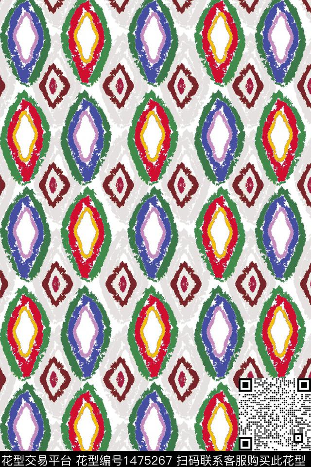 几何春夏华亿平台女装几何数码印花华亿平台下载（图片编号: 1475267） - 瓦栏（Walan）