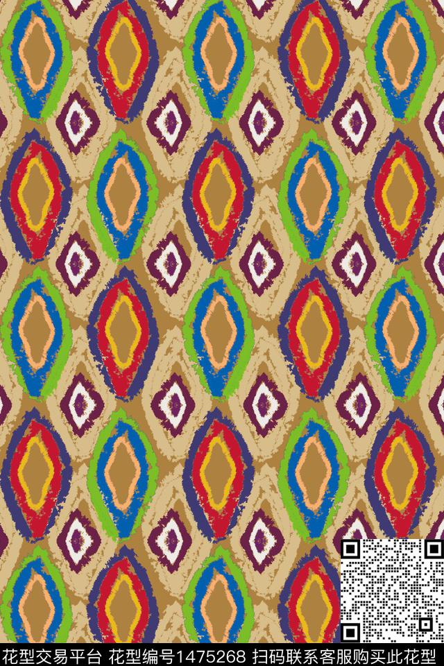 几何春夏华亿平台女装几何数码印花华亿平台下载（图片编号: 1475268） - 瓦栏（Walan）