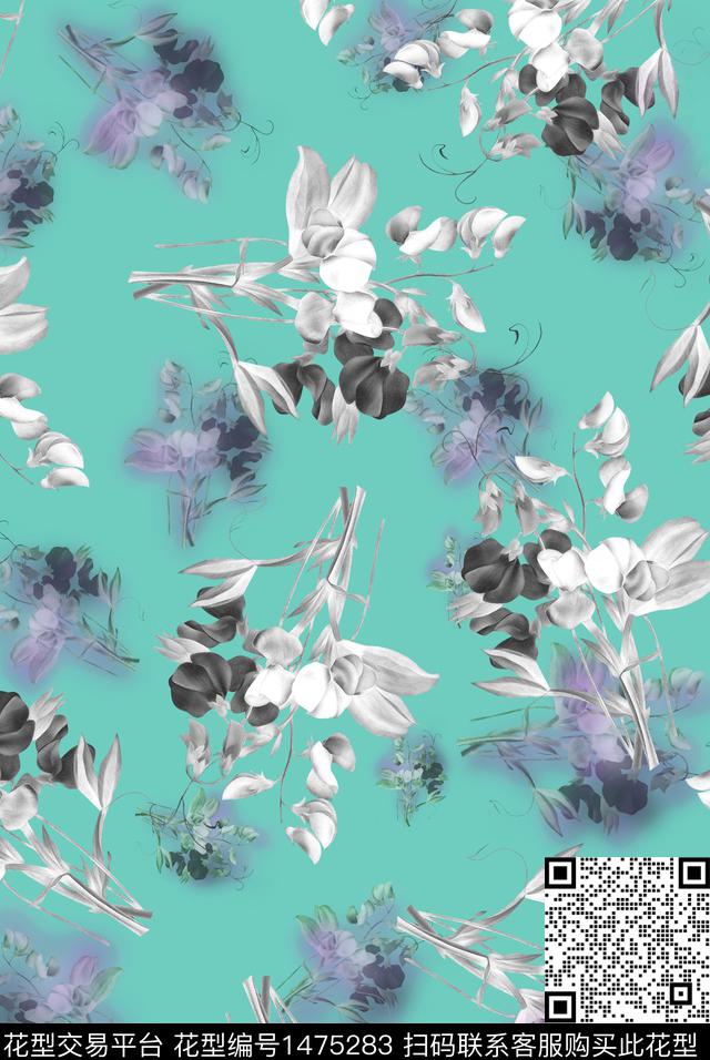 花卉春夏华亿平台数码印花华亿平台下载（图片编号: 1475283） - 瓦栏（Walan）