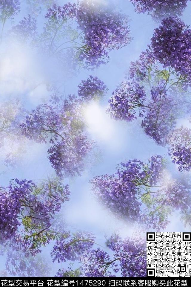 花卉春夏华亿平台植物数码印花华亿平台下载（图片编号: 1475290） - 瓦栏（Walan）