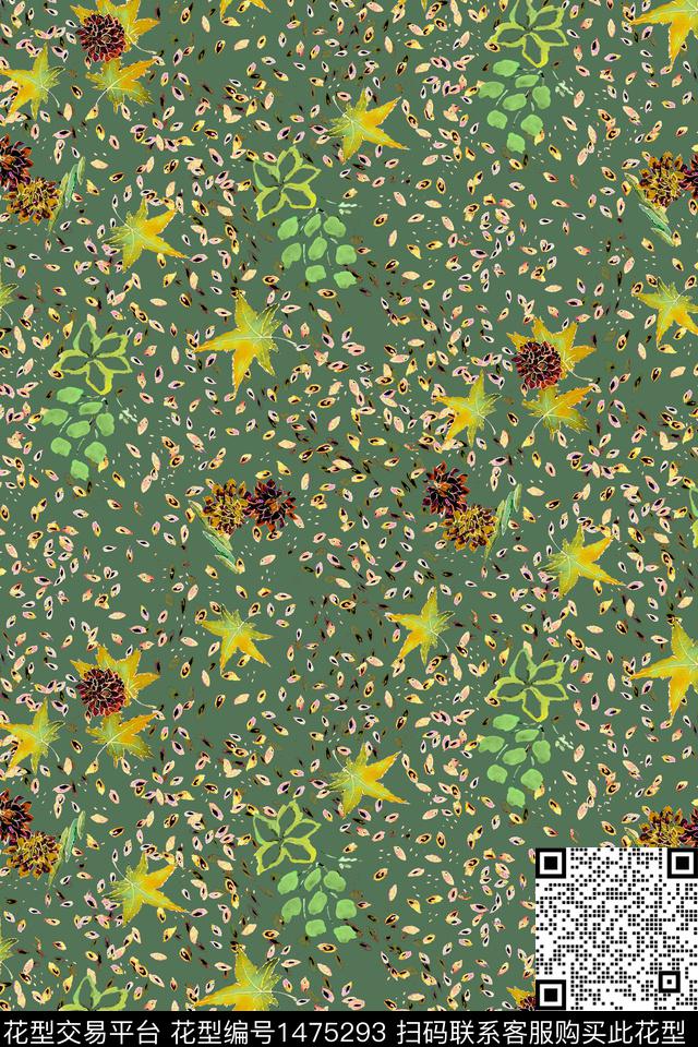 时尚花卉小碎花数码印花华亿平台下载（图片编号: 1475293） - 瓦栏（Walan）