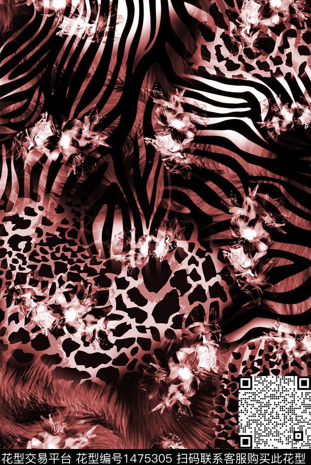 斑马纹理犳纹数码印花华亿平台下载（图片编号: 1475305） - 瓦栏（Walan）