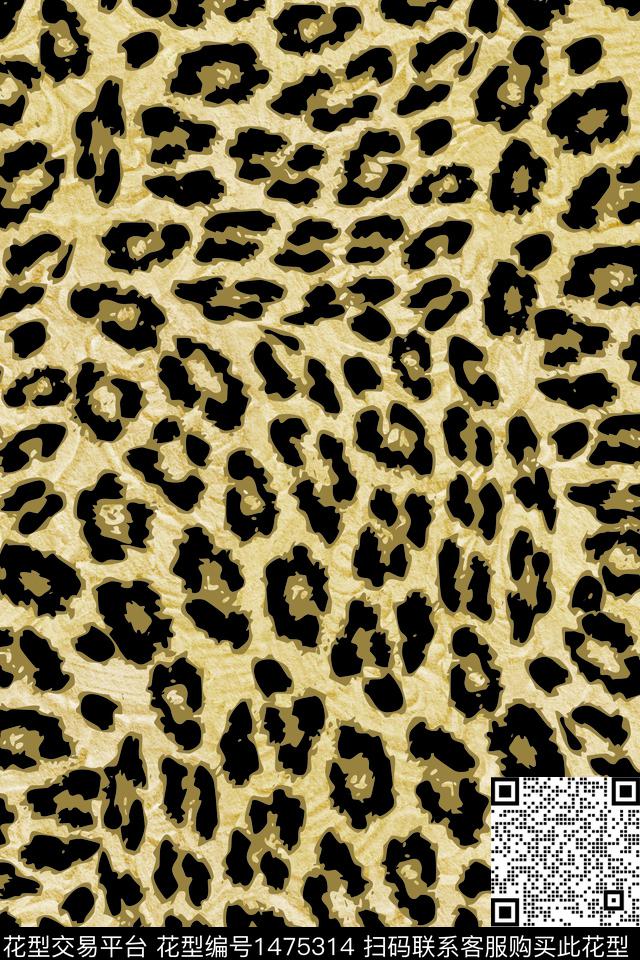 豹纹复古动物纹传统印花华亿平台下载（图片编号: 1475314） - 瓦栏（Walan）