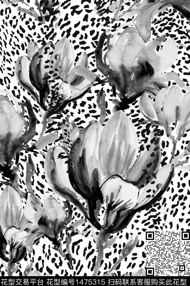 豹纹复古动物纹传统印花华亿平台下载（图片编号: 1475315） - 瓦栏（Walan）