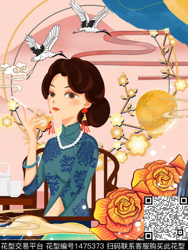 民族风大牌风中国风数码印花华亿平台下载（图片编号: 1475373） - 瓦栏（Walan）