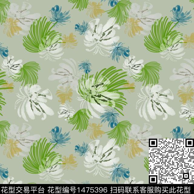 花卉手绘小碎花数码印花华亿平台下载（图片编号: 1475396） - 瓦栏（Walan）