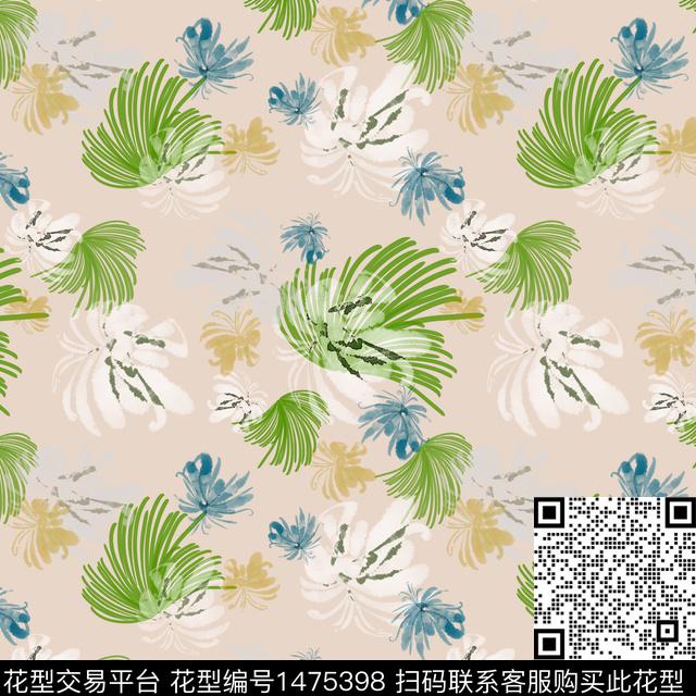 花卉手绘小碎花数码印花华亿平台下载（图片编号: 1475398） - 瓦栏（Walan）