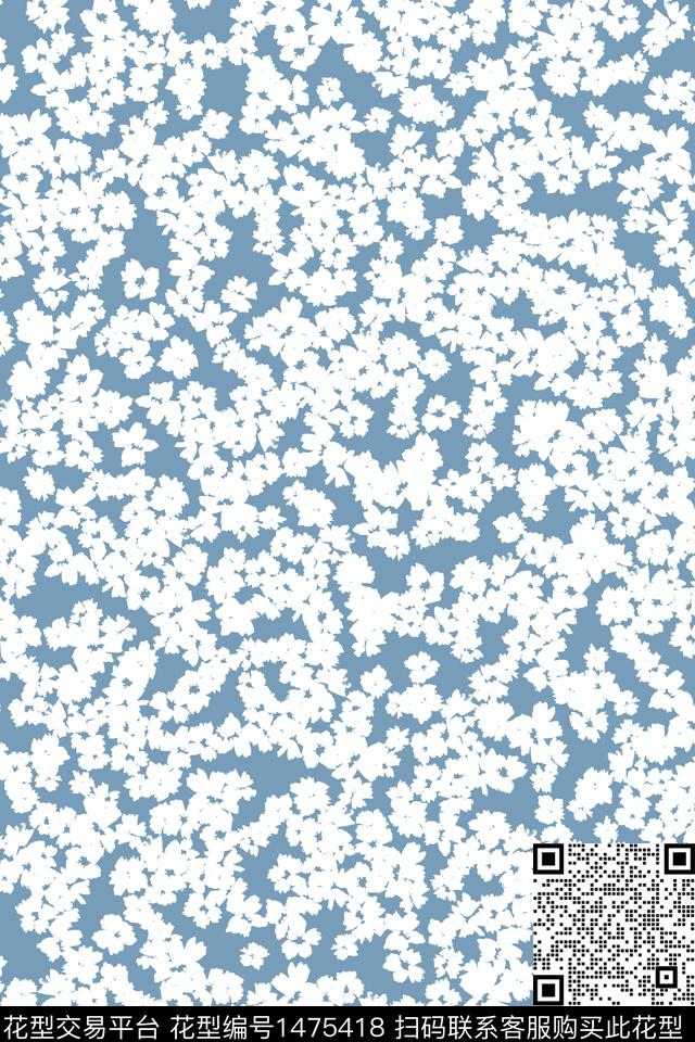 简约女装花卉数码印花华亿平台下载（图片编号: 1475418） - 瓦栏（Walan）