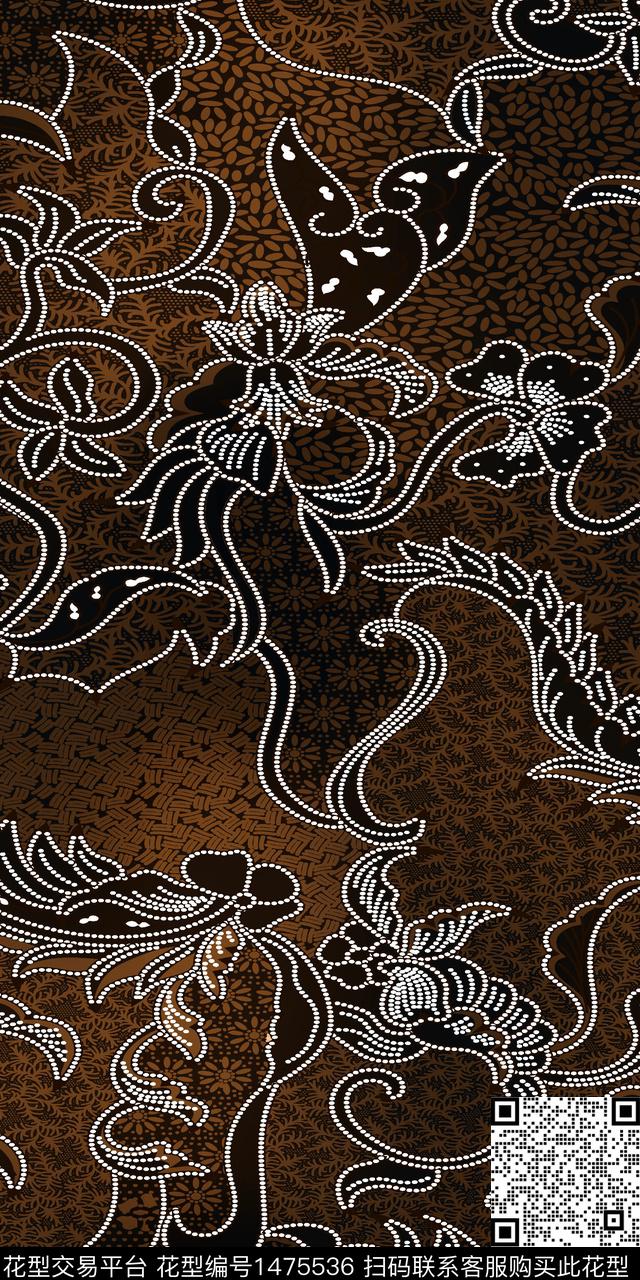 民族风香云纱中老年数码印花华亿平台下载（图片编号: 1475536） - 瓦栏（Walan）